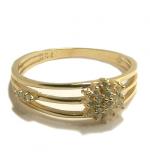 Anel em ouro amarelo 18k com diamantes - Chuveiro - 2ANB0221